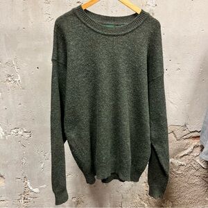Club Fellow Vintage 90s 100% Wool Green Oversized Knit Sweater 2X 2XL Golfing